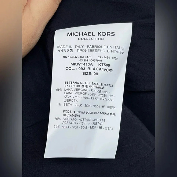 COPY - MICHAEL KORS COLLECTION Zebra Wool Jacquard Dress size 8 - Picture 16 of 17